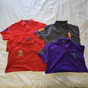 Polo Ralph Lauren Shirt Adult L Big Pony #3  Polo Custom Fit Lot Of 4